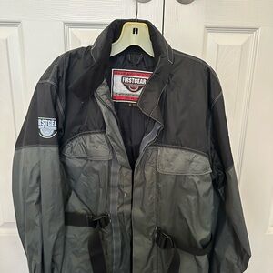 First gear motorcycle rain jacket. Like new.